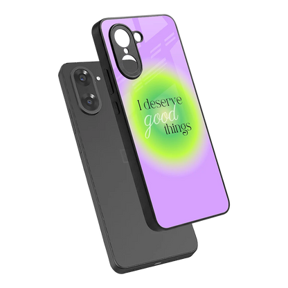 Worthy Glow sleek oneplus nord ce5 5g cover with tempered glass back and TPU edges