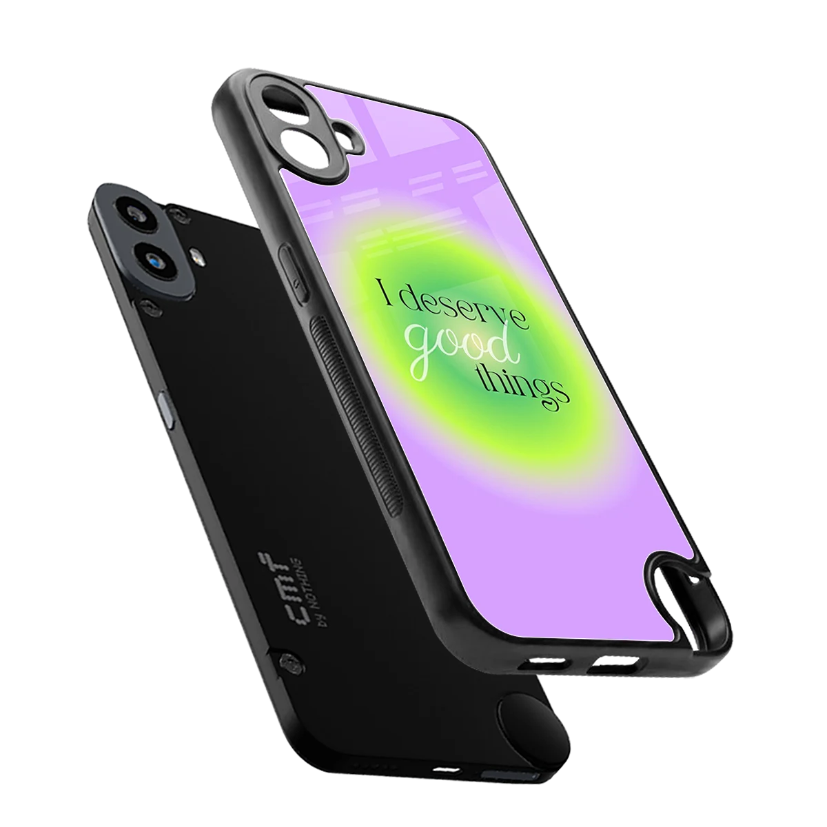 Worthy Glow sleek cmf nothing phone 1 cover with tempered glass back and TPU edges