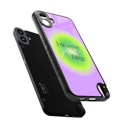 Worthy Glow sleek cmf nothing phone 1 cover with tempered glass back and TPU edges