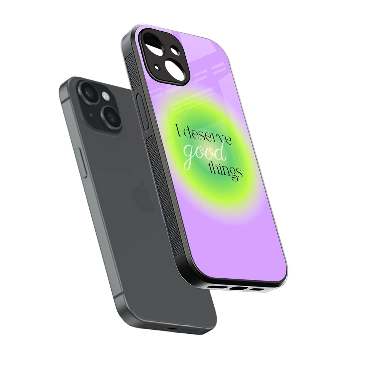 Worthy Glow sleek iphone 13 cover with tempered glass back and TPU edges