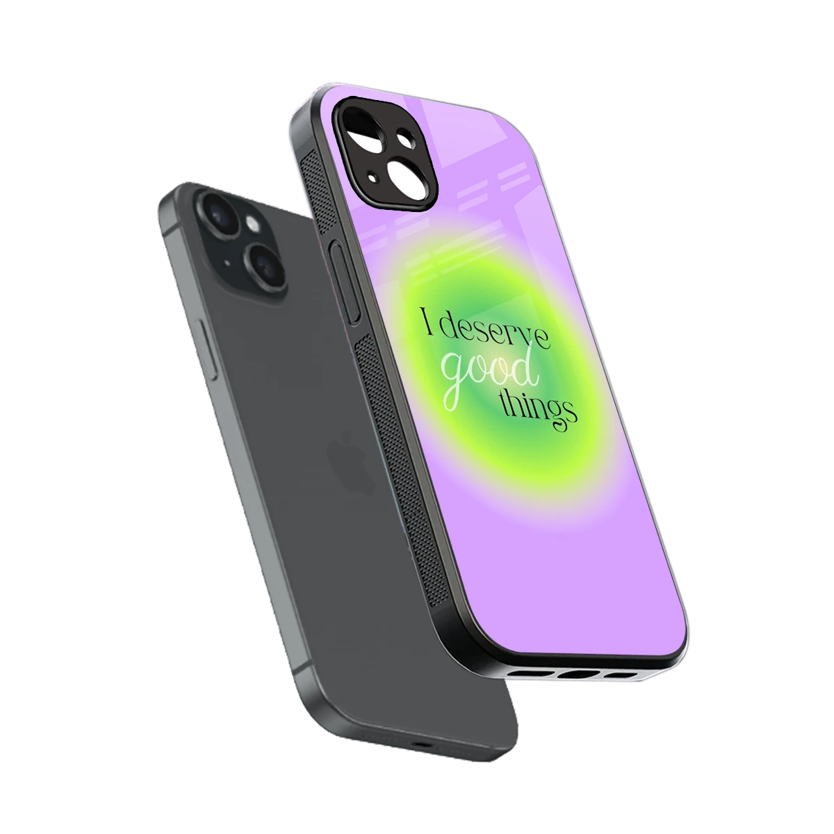 Worthy Glow sleek iphone 14 plus cover with tempered glass back and TPU edges