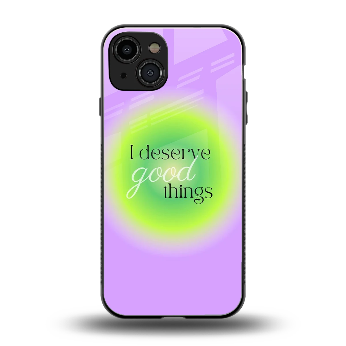 Worthy Glow back phone cover | glass case for iphone 15