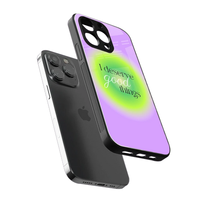 Worthy Glow sleek iphone 15 pro cover with tempered glass back and TPU edges