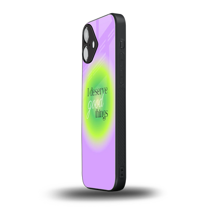 Worthy Glow iphone 16 plus mobile cover | shockproof glass phone case