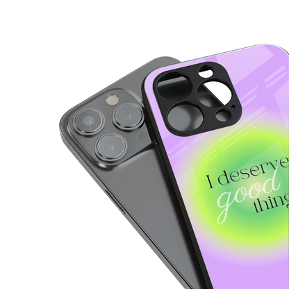 Worthy Glow stylish phone case for iPhone 16 | glossy glass and slim fit