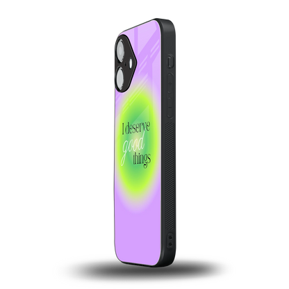 Worthy Glow iPhone 16 mobile cover | shockproof glass phone case