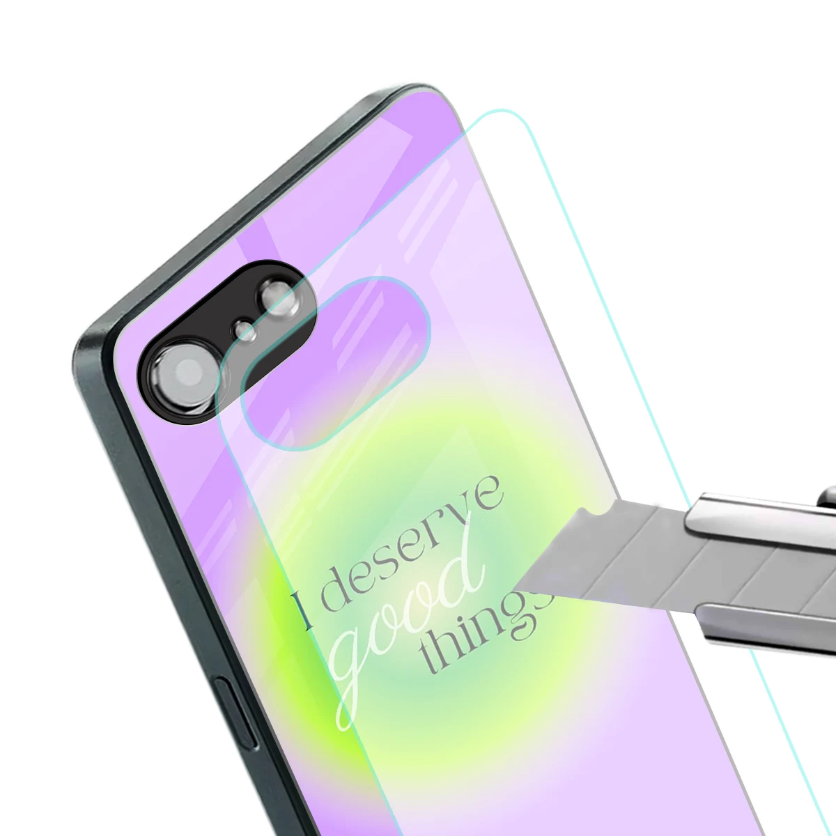 Worthy Glow stylish phone case for iphone 16e | glossy glass and slim fit