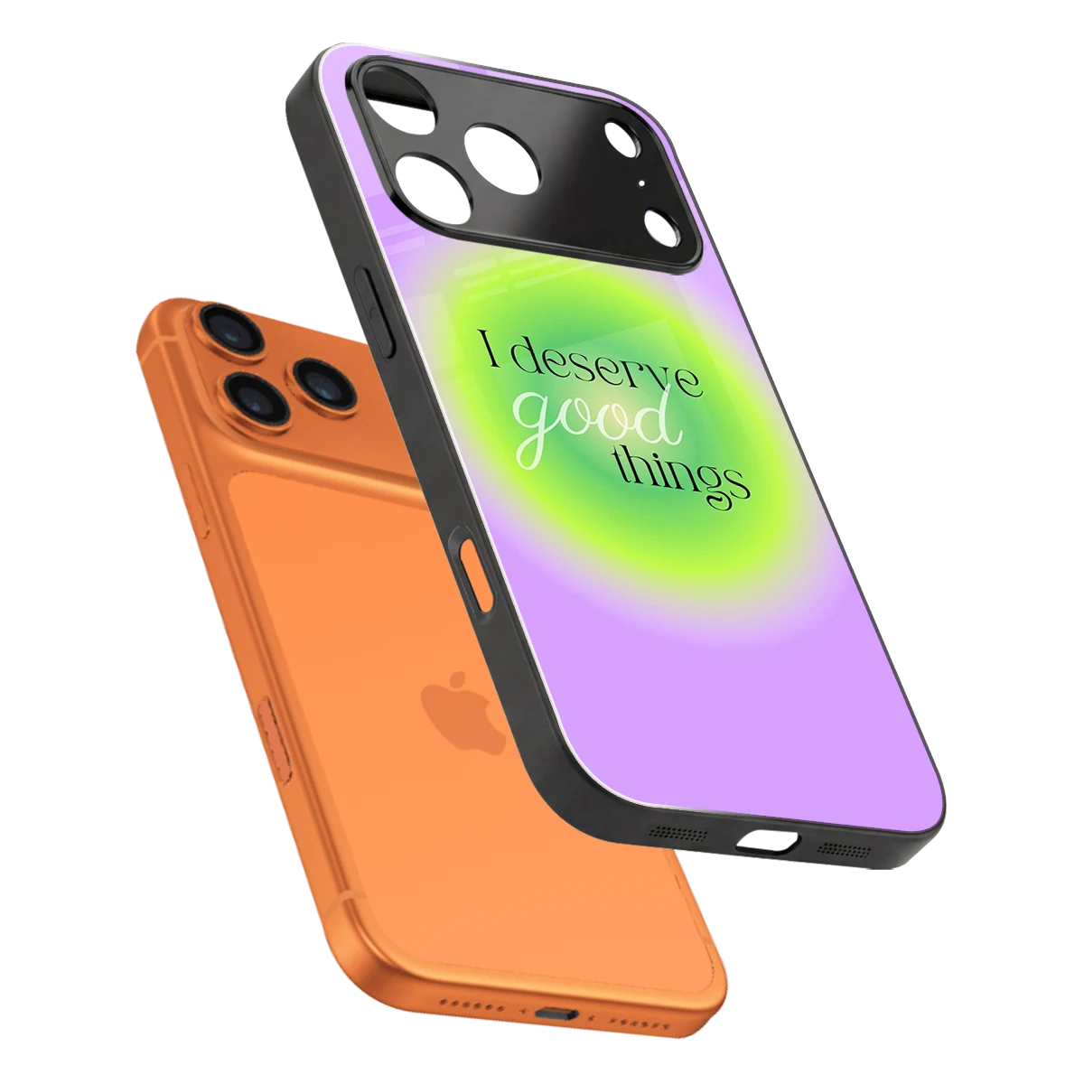 Worthy Glow sleek iphone 17 pro cover with tempered glass back and TPU edges