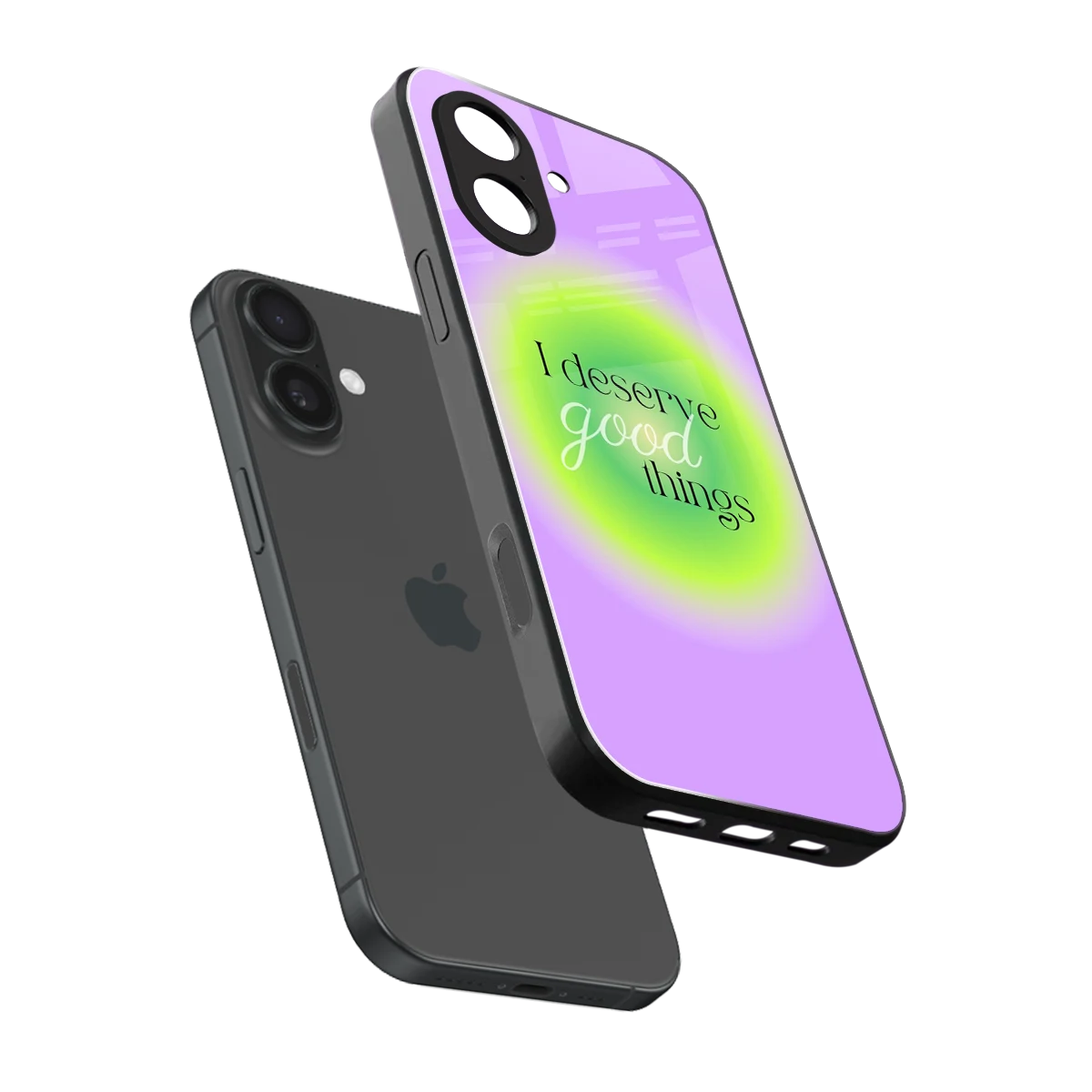Worthy Glow sleek iphone 17 cover with tempered glass back and TPU edges