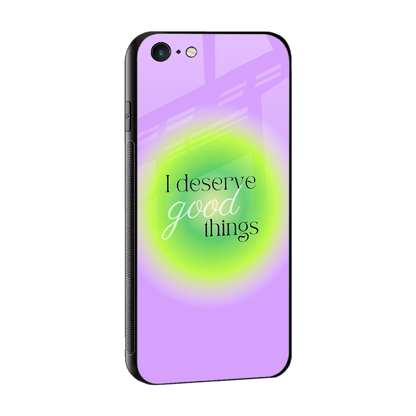 Worthy Glow sleek iphone 6s plus cover with tempered glass back and TPU edges