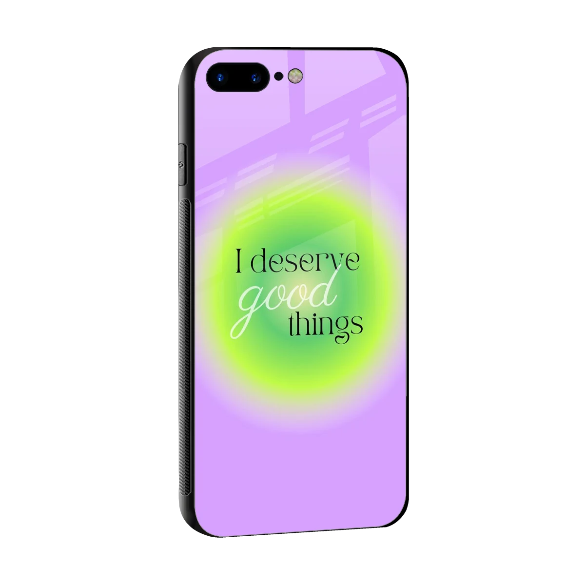 Worthy Glow sleek iphone 8 plus cover with tempered glass back and TPU edges
