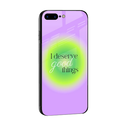 Worthy Glow sleek iphone 8 plus cover with tempered glass back and TPU edges