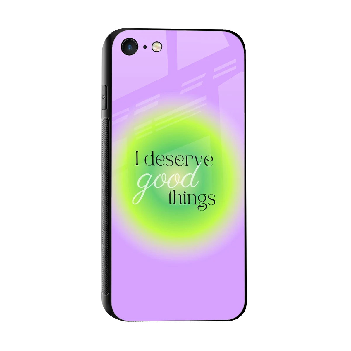 Worthy Glow sleek iphone 7 cover with tempered glass back and TPU edges