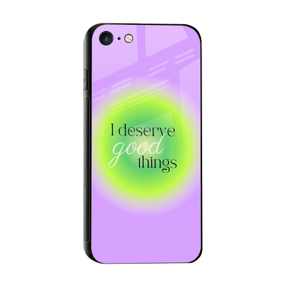 Worthy Glow sleek iphone 7 cover with tempered glass back and TPU edges