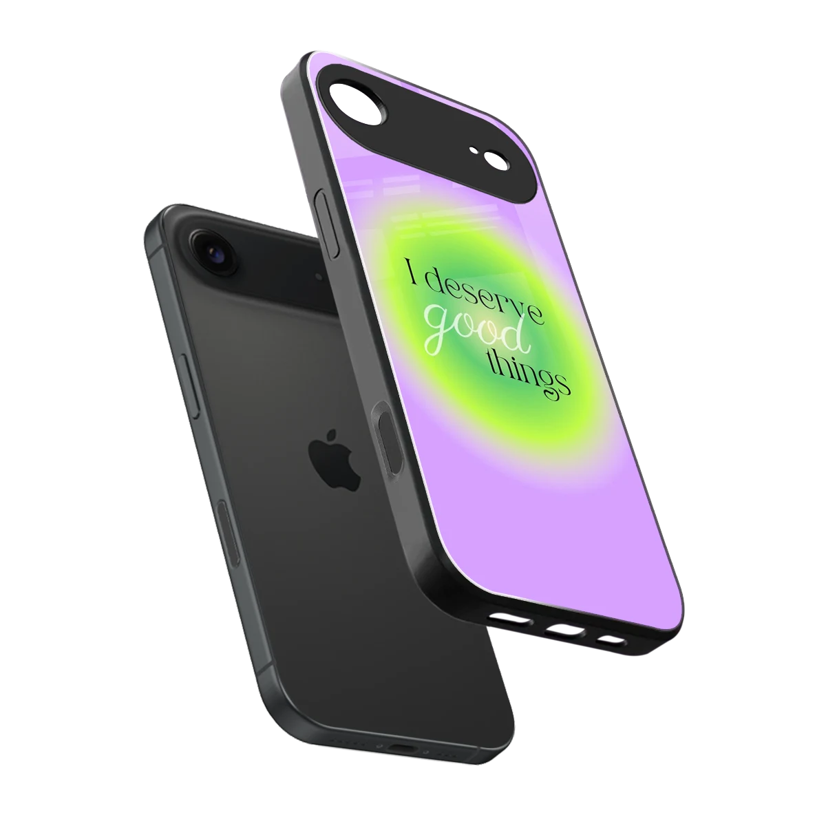 Worthy Glow sleek iphone air cover with tempered glass back and TPU edges