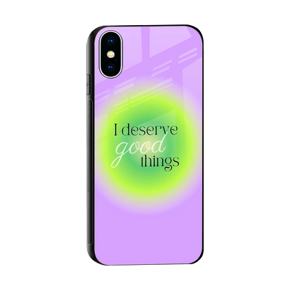 Worthy Glow sleek iphone x cover with tempered glass back and TPU edges
