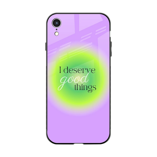 Worthy Glow back phone cover | glass case for iphone xr