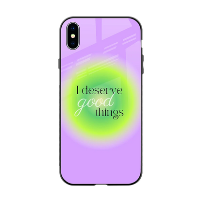 Worthy Glow back phone cover | glass case for iphone xs max