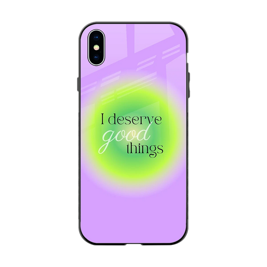 Worthy Glow back phone cover | glass case for iphone xs max