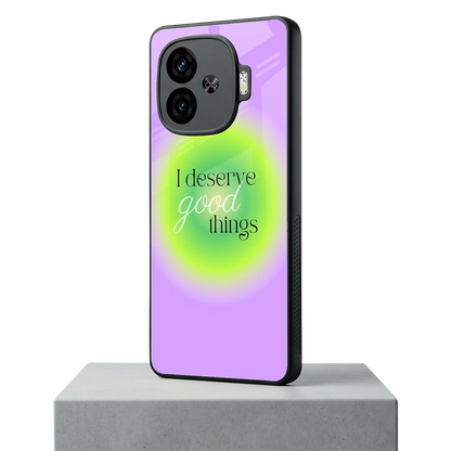 Worthy Glow iqoo neo 10r 5g mobile cover | shockproof glass phone case