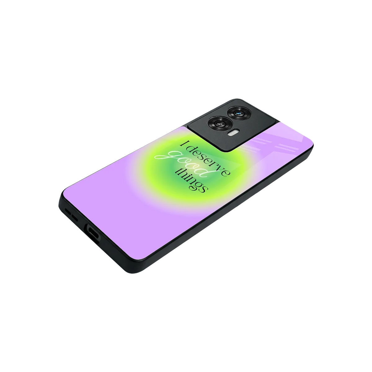 Worthy Glow stylish phone case for motorola edge 50 fusion | glossy glass and slim fit