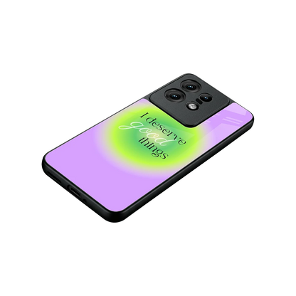 Worthy Glow stylish phone case for motorola edge 50 pro | glossy glass and slim fit