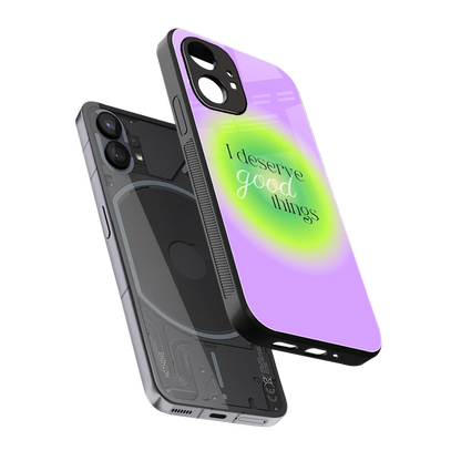 Worthy Glow sleek nothing phone 1 cover with tempered glass back and TPU edges