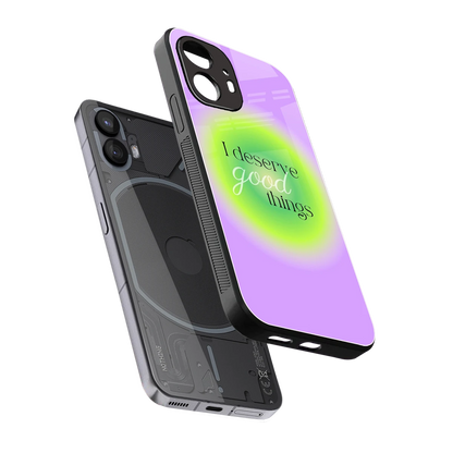 Worthy Glow sleek nothing phone 2 cover with tempered glass back and TPU edges