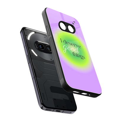 Worthy Glow sleek nothing phone 2a cover with tempered glass back and TPU edges