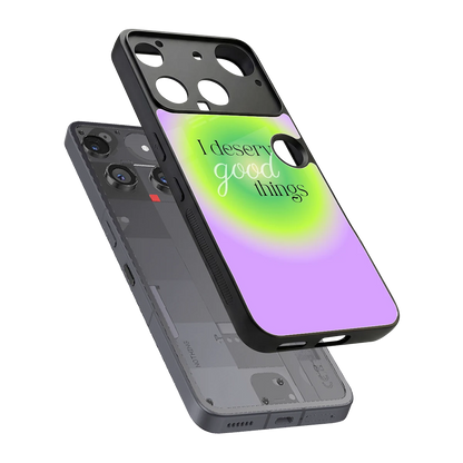 Worthy Glow sleek nothing phone 3 cover with tempered glass back and TPU edges