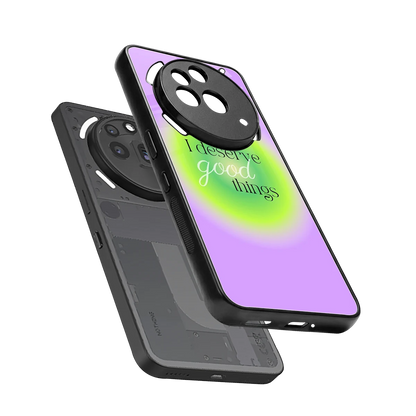 Worthy Glow sleek nothing phone 3a pro cover with tempered glass back and TPU edges