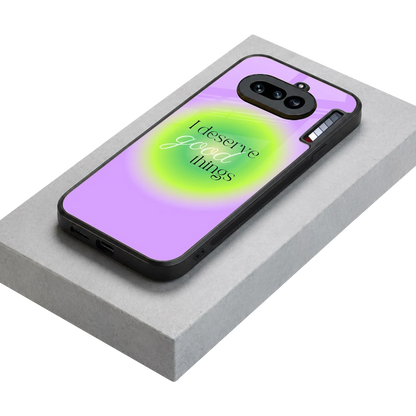 Worthy Glow stylish phone case for nothing phone 4a | glossy glass and slim fit