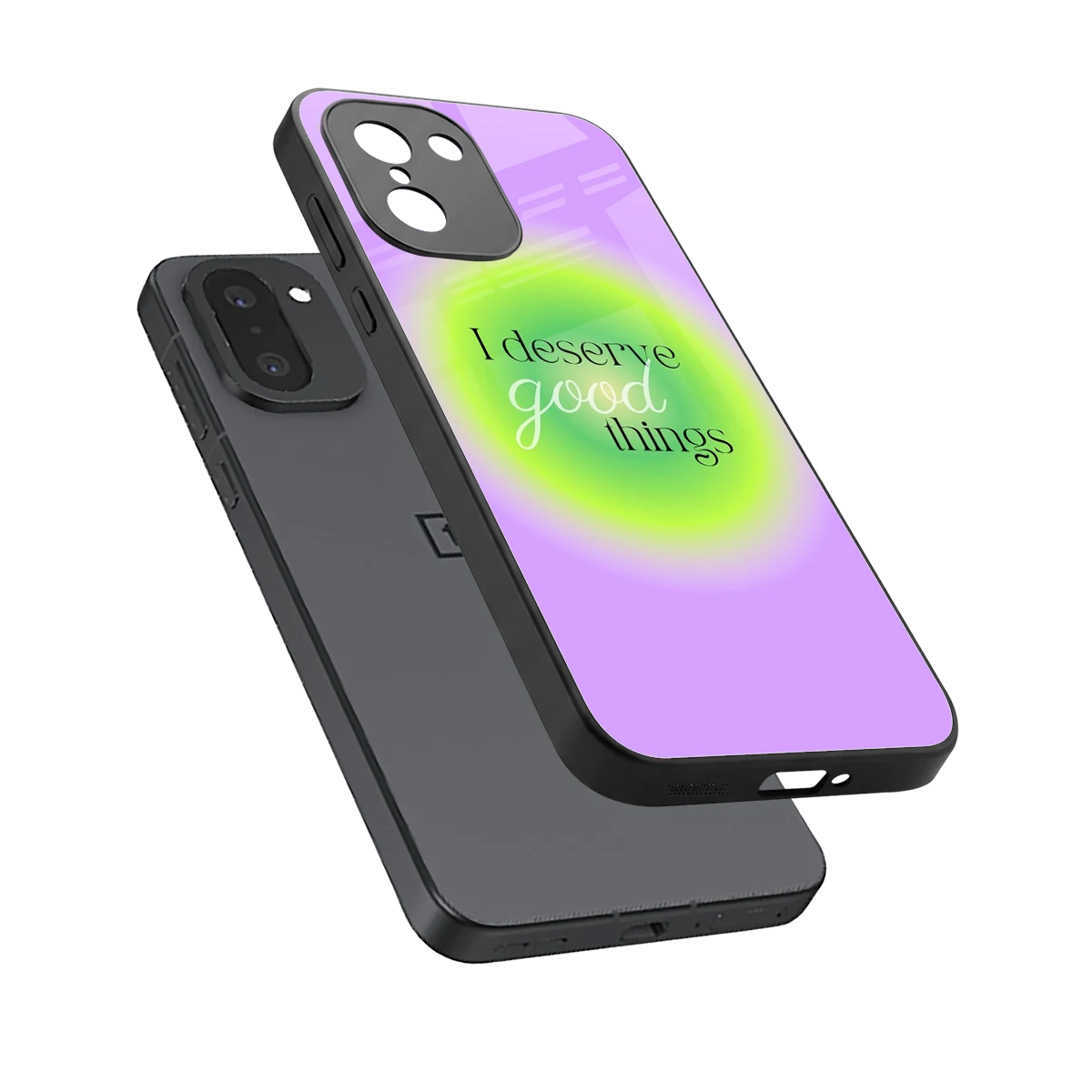 Worthy Glow sleek oneplus 15r cover with tempered glass back and TPU edges