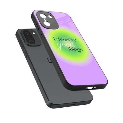 Worthy Glow sleek oneplus 15r cover with tempered glass back and TPU edges