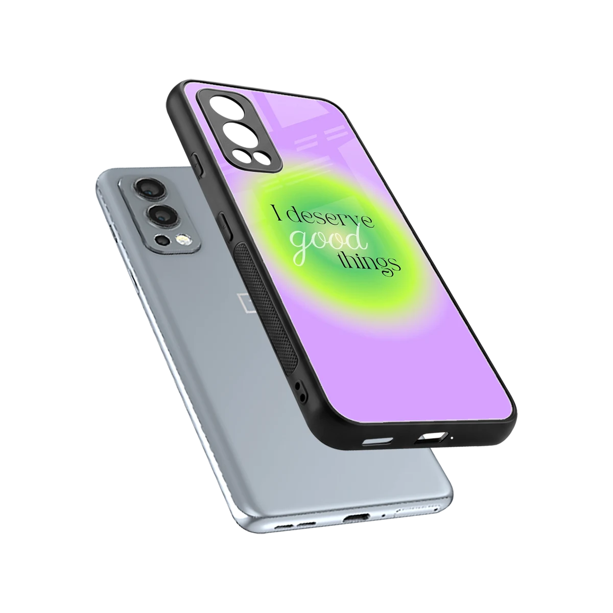 Worthy Glow sleek oneplus nord 2 cover with tempered glass back and TPU edges