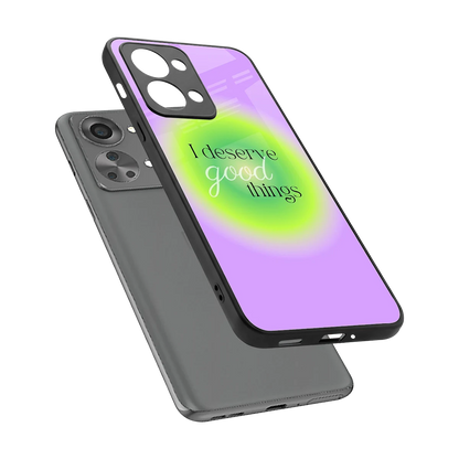 Worthy Glow sleek oneplus nord 2t cover with tempered glass back and TPU edges
