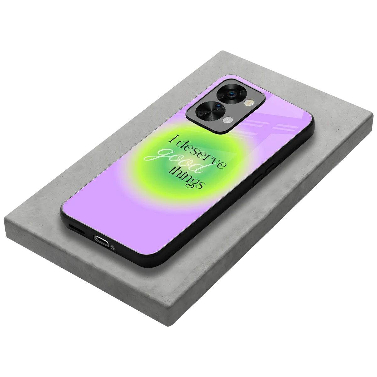 Worthy Glow stylish phone case for oneplus nord 2t | glossy glass and slim fit