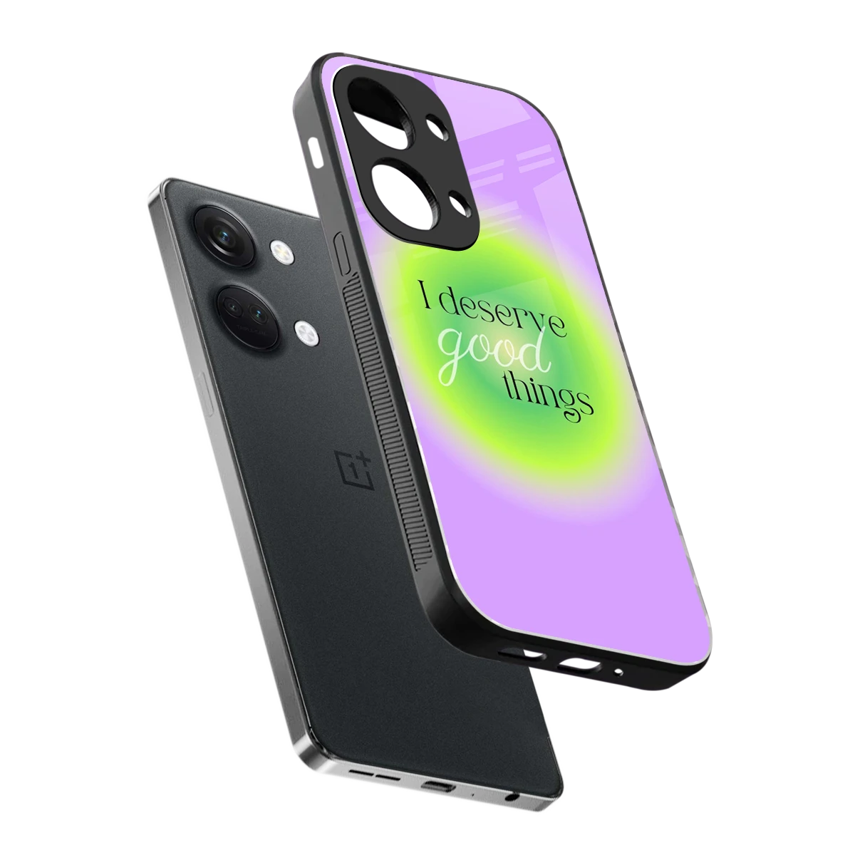 Worthy Glow sleek oneplus nord 3 cover with tempered glass back and TPU edges