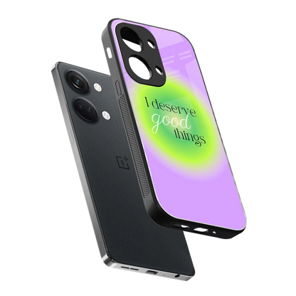 Worthy Glow sleek oneplus nord 3 cover with tempered glass back and TPU edges