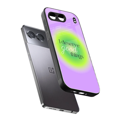 Worthy Glow sleek oneplus nord 4 cover with tempered glass back and TPU edges