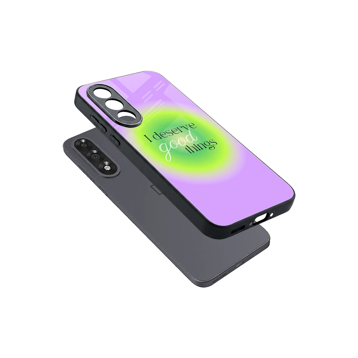 Worthy Glow sleek oneplus nord 5 cover with tempered glass back and TPU edges