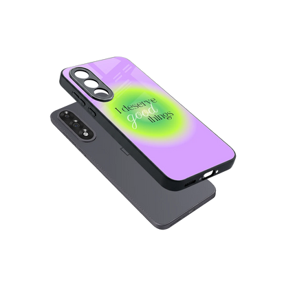 Worthy Glow sleek oneplus nord 5 cover with tempered glass back and TPU edges