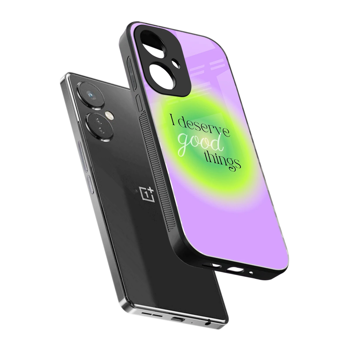 Worthy Glow sleek oneplus nord ce 3 cover with tempered glass back and TPU edges