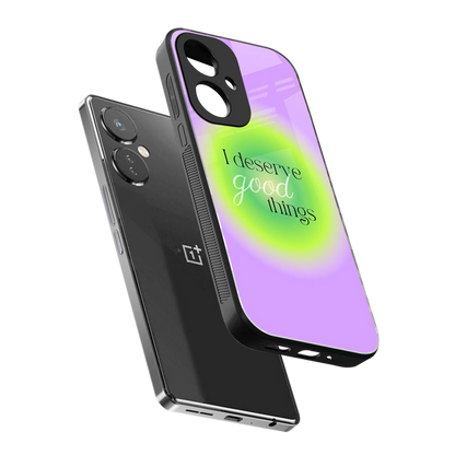 Worthy Glow sleek oneplus nord ce 3 cover with tempered glass back and TPU edges