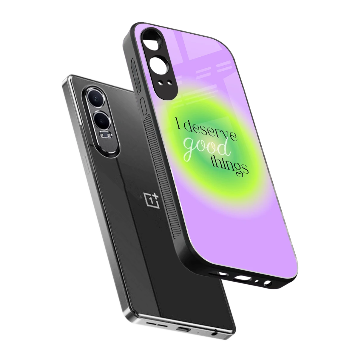 Worthy Glow sleek oneplus nord ce 4 lite cover with tempered glass back and TPU edges
