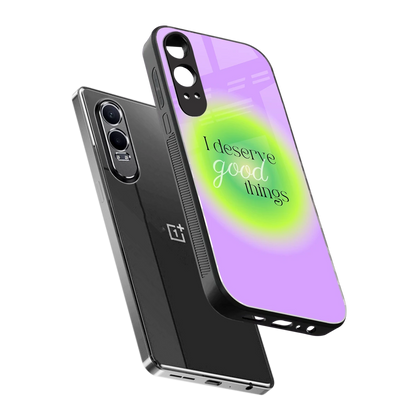 Worthy Glow sleek oneplus nord ce 4 lite cover with tempered glass back and TPU edges