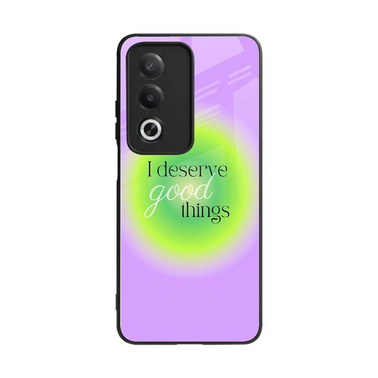 Worthy Glow back phone cover | glass case for oppo a3 pro