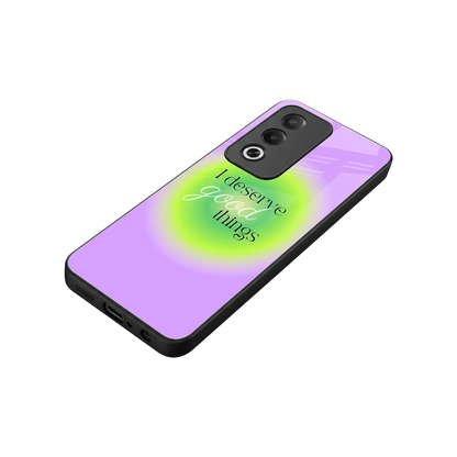 Worthy Glow stylish phone case for oppo a3 pro | glossy glass and slim fit