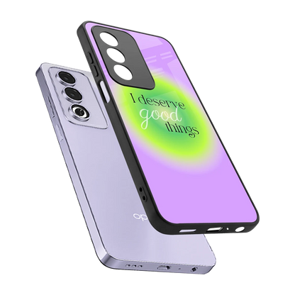 Worthy Glow sleek oppo a3 pro cover with tempered glass back and TPU edges