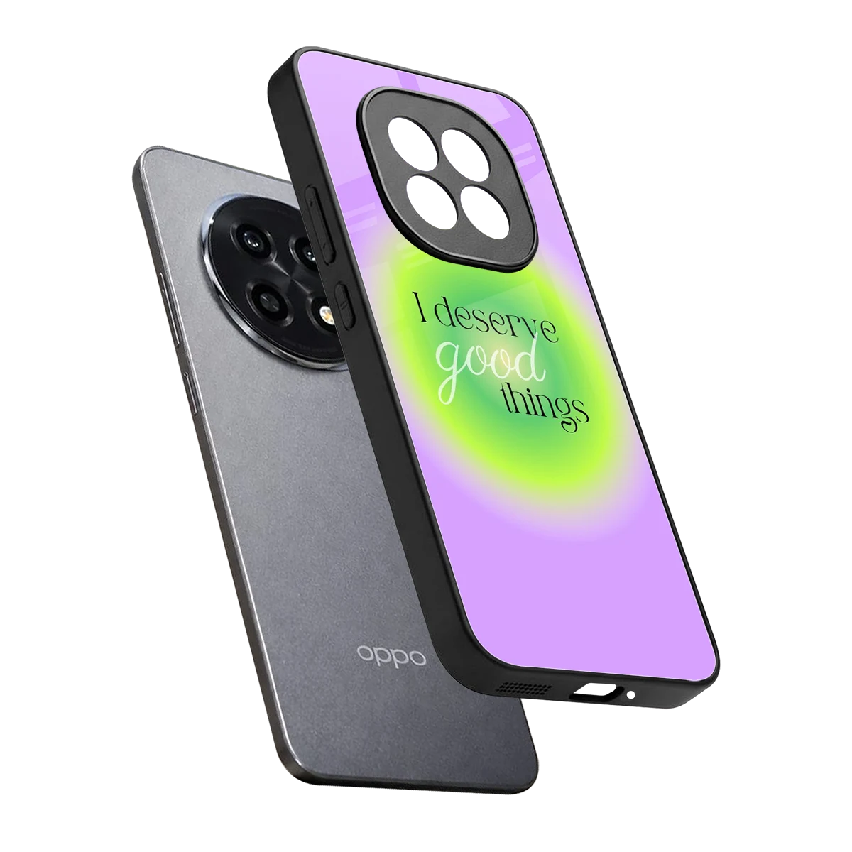 Worthy Glow sleek oppo f29 pro 5g cover with tempered glass back and TPU edges